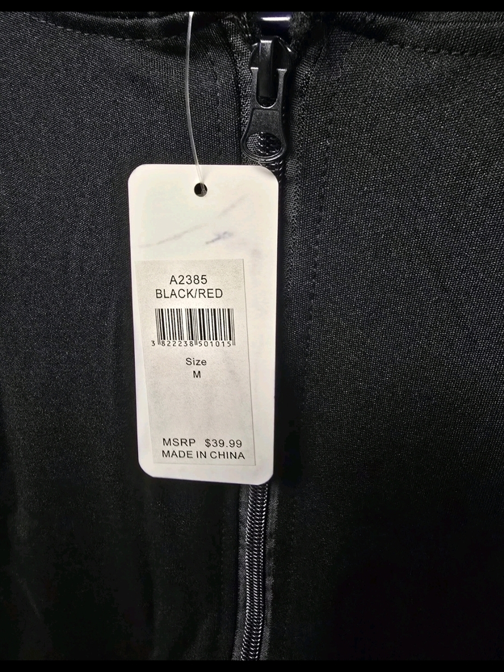 LYDAA Black Zip-Up Jacket with Subtle Red Logo Tag - Picture 5 of 5